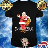 Santa Wear Face Mask And Toilet Paper Bag Christmas 2020 Shirt