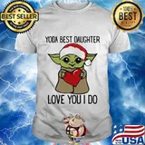 Santa yoda best daughter love you i do xmas shirt