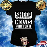 Sheep need to be fed information wolves hunt for it quote s Ladies tee