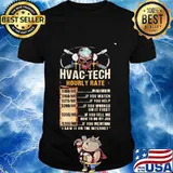 Skull hvac tech hourly rate minimum if you watch if you help if you worked on it first shirt