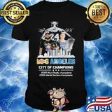 Sky Tower los angeles lakers city of champions 2020 nba finals champions 2020 world series champions signatures shirt