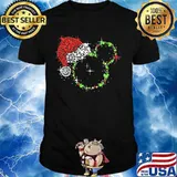 Sleeve christmas mickey hat santa shirt