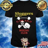 Sluggers Beer Pub Gym And Boxing Club Skull Shirt