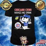 Snoopy and woodstock chicago cubs makes me drink shirt