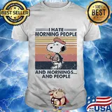 Snoopy i hate morning people and mornings and people vintage retro shirt