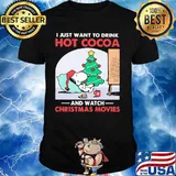 Snoopy i just want to drink hot cocoa and watch christmas movies shirt