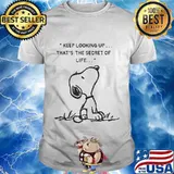 Snoopy keep looking up that's the secret of life shirt