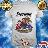 Stay home marvel heroes supernatural shirt