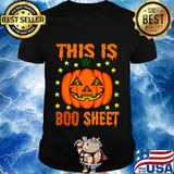 This is Boo Sheet Shirt Women Men Halloween Pumpkin T-Shirt
