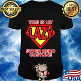 This Is My Lazy Superhero Costume Funny Halloween Super Hero T-Shirt