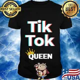 Tik Queen - Princess Crown - Funny Social Media Video Meme T-Shirt