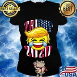 Trump 2020 american falg election s Ladies tee