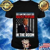 Trump I Am the Least Racist 2020 American Flag Election Shirt