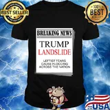 Trump landslide breaking news trump wins 4 more years shirt