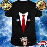 Tuxedo suit presidents day shirt Biden pin costume US Flag T-Shirt