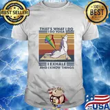 Unicorn that's what i do i exhale and i know thinngs vintage retro shirt