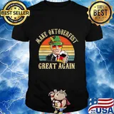 Vintage Make Oktoberfest Great Again Trump Beer Festival T-Shirt