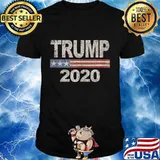 Vintage Vote Trump 2020 American flag shirt