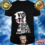 Vote your voice matters donald trump american flag election shirt