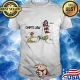Woman ohm's law ohm volt amp shirt