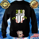 2020 is elfed up elf mask christmas pajamas funny quote s Sweater