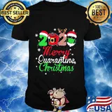 2020 merry quarantine christmas santa shirt