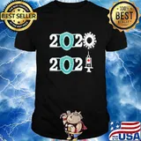 2021 Vaccin Happy New Year With Mouth Mask Shirt