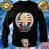 45 Forever President Trump Appreciation Pro Freedom Patriot American Flag Shirt Sweater