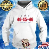 46-45=46 new math pro biden harris 2020 democrats satirical stars s Hoodie