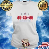 46-45=46 new math pro biden harris 2020 democrats satirical stars s Ladies tee