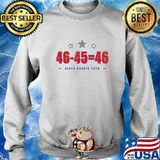46-45=46 new math pro biden harris 2020 democrats satirical stars s Sweater