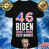46 Biden 2020 Winner American Flag Shirt