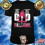 A son's first hero dad a daughter's first love atlanta falcons shirt