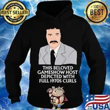Alex trebek this beloved game show host depicted with full 1970s curls s Hoodie