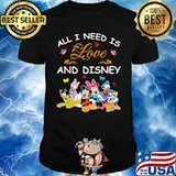 All i need is love and disney mickey mouse and friends shirt
