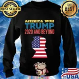 America Won Trump 2020 And Beyond American Flag Shirt Sweater