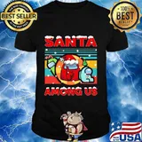 Among us santa merry christmas vintage retro shirt