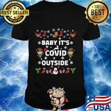 Baby it's covid outside 2020 funny christmas pajama shirt