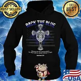 Back The Blue Thin Blue Line Flag Patriotic Police Shirt Hoodie