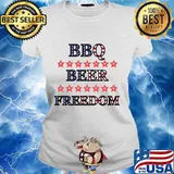 Bbq beer freedom america 2020 donald trump conservative stars s Ladies tee