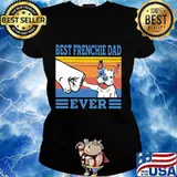 Best frenchie dad ever line vintage retro s Ladies tee