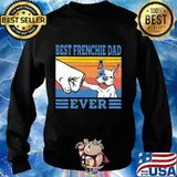 Best frenchie dad ever line vintage retro s Sweater