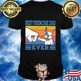 Best frenchie dad ever line vintage retro shirt