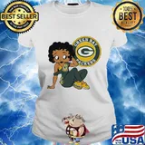 Betty boop green bay packers football s Ladies tee