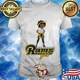 Betty boop los angeles rams girl shirt