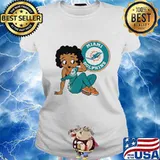 Betty boop miami dolphins football s Ladies tee