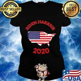 Biden 2020 American Flag Election Shirt Ladies tee