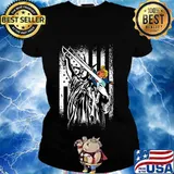 Biden 46th President Statue Of Liberty Goodbye Trump American Flag Shirt Ladies tee