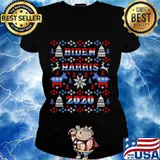 Biden Harris 2020 Democrat Ugly Christmas Shirt Ladies tee