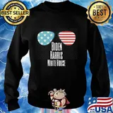 Biden Harris White House Glassy Glass American Flag Shirt Sweater